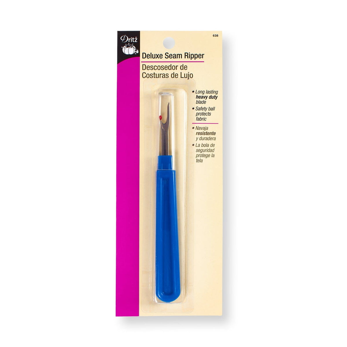 Dritz 638 Deluxe Seam Ripper Blue Deluxe Blue 1-Pack