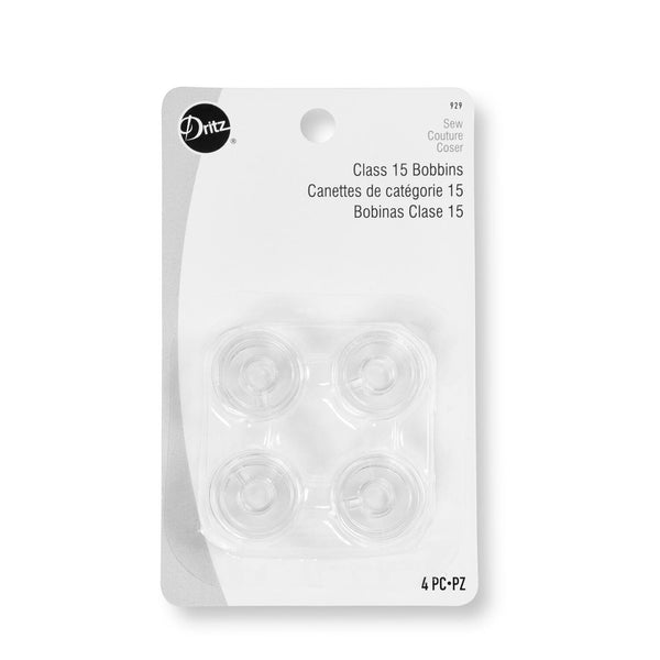 Dritz® Class 15 Plastic Removable & Top Drop-In Bobbins (4 Pack)