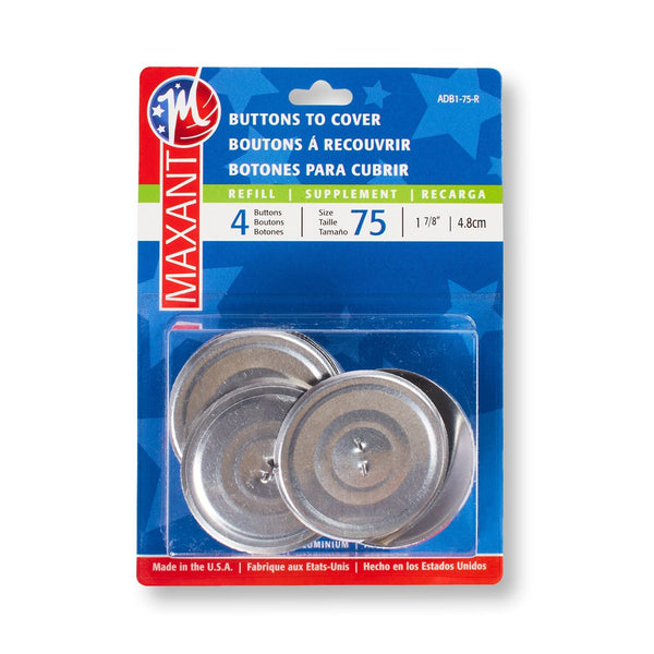 Maxant Buttons To Cover 75L (48mm) Button Refill - 4 Pack