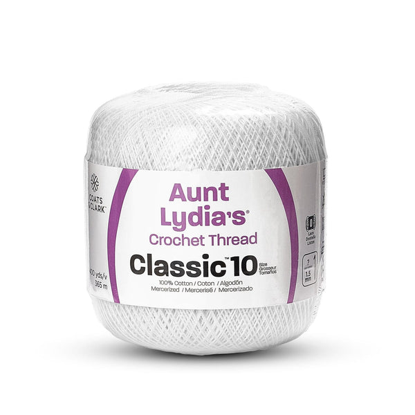 Aunt Lydia's Classic Size 10 Cotton Crochet Thread