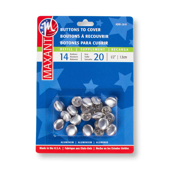 Maxant Buttons To Cover 20L (12mm) Button Refill - 14 Pack