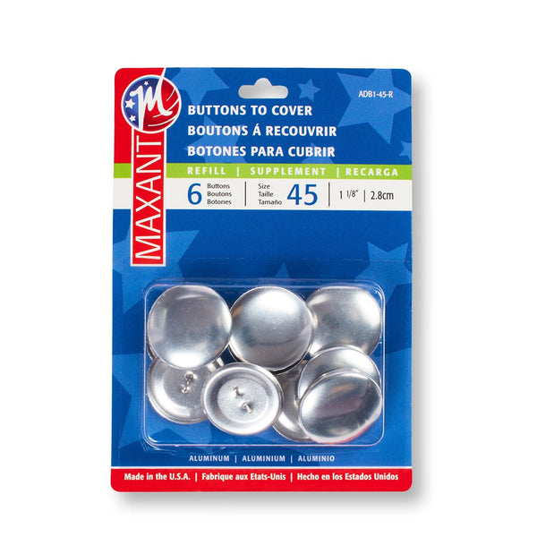 Maxant Buttons To Cover 45L (28mm) Button Refill - 6 Pack