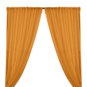 Cotton Voile Rod Pocket Curtains - Saffron