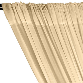 Cotton Voile Rod Pocket Curtains - Sand