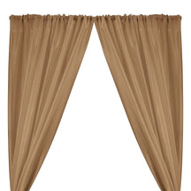 Polyester Dupioni Rod Pocket Curtains - Sand 119