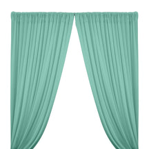 Cotton Jersey Rod Pocket Curtains - Seafoam