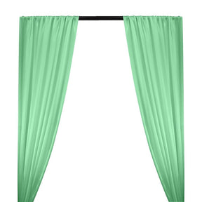 Silk Charmeuse Rod Pocket Curtains - Seafoam