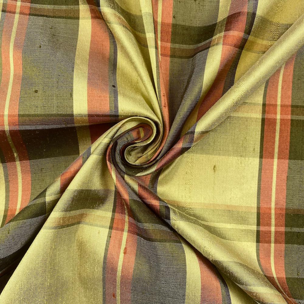 Mulitcolor Tartan Plaid Silk Shantng 474 Fabric main image 1