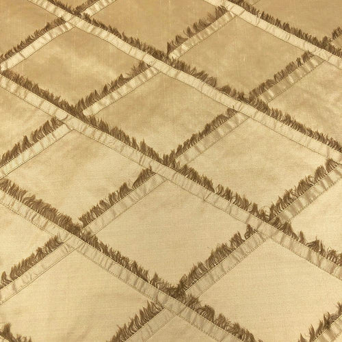 Silk Dupioni Checkered Embroidery Fabric 54