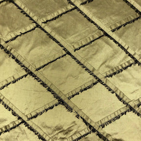 Silk Dupioni Checkered Embroidery