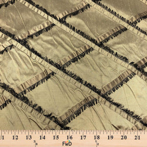 Silk Dupioni Checkered Embroidery
