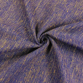 Silk Linen Matka Rod Pocket Curtains - Royal 2-Tone