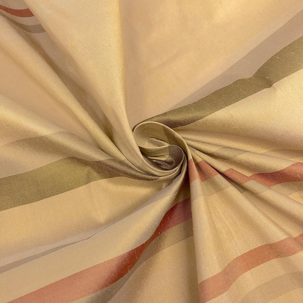 Multicolor Striped Silk Shantung 41 Fabric