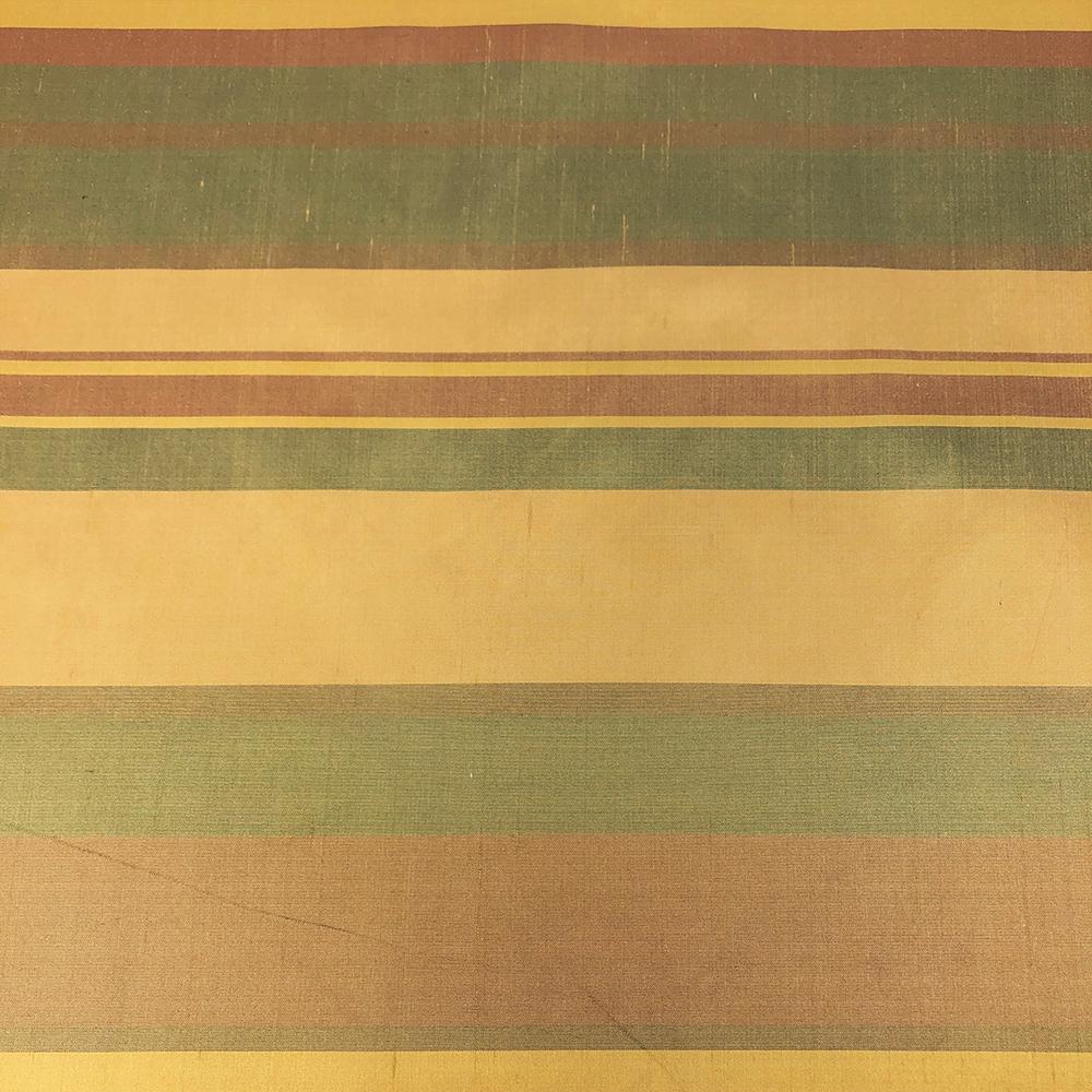 Silk Shantung Stripes Fabric SV575822 Green/Red 1