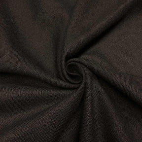 Silk Linen Matka Rod Pocket Curtains - Black