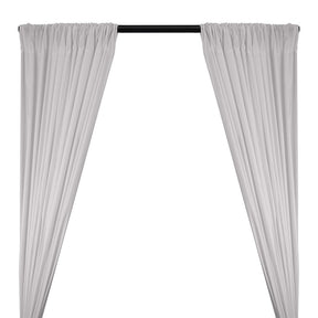 100% Cotton Broadcloth Rod Pocket Curtains - Silver