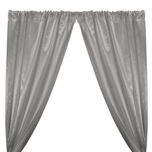 Bridal Satin Rod Pocket Curtains - Silver