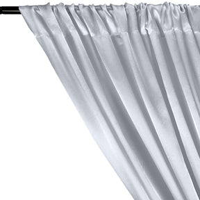 Charmeuse Satin Rod Pocket Curtains - Silver