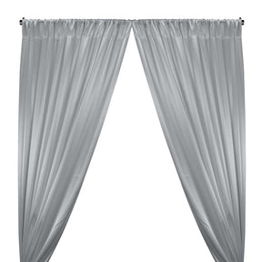 Crepe Back Satin Rod Pocket Curtains - Silver