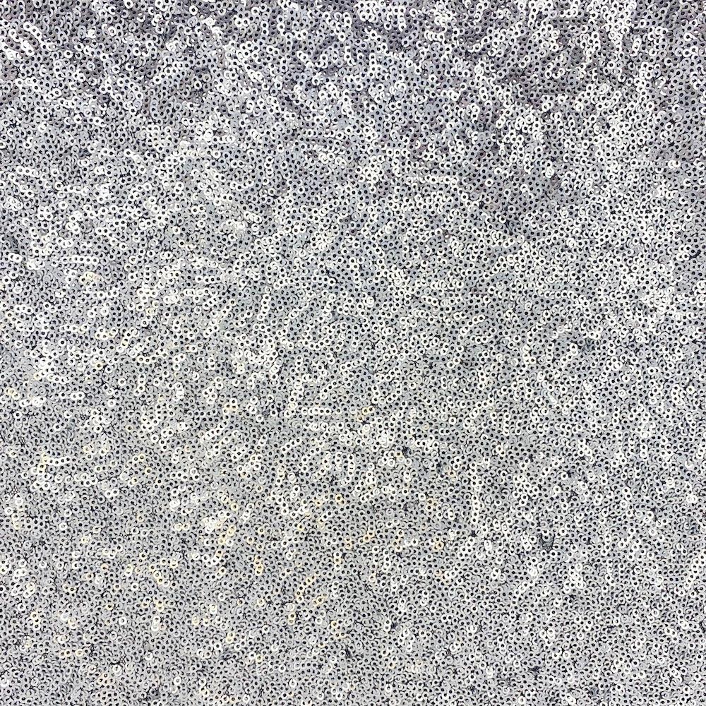 Crushed Embroidery Sequins On Mesh Fabric SV576604 Silver 1