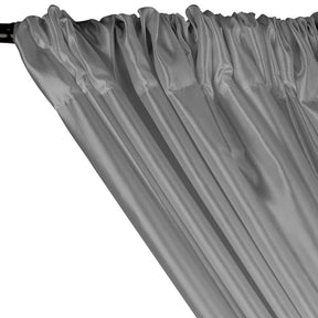 Extra Wide Nylon Taffeta Rod Pocket Curtains - Silver