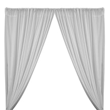 Peachskin Rod Pocket Curtains - Silver