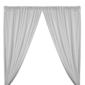 Peachskin Rod Pocket Curtains - Silver