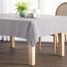 Poplin 60 Rectangular Table Covers Silver Image 1