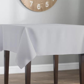 Poplin 60 Rectangular Table Covers Silver Image 2
