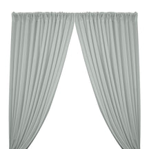 Scuba Double Knit Rod Pocket Curtains -  Silver