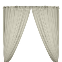 Sheer Voile Rod Pocket Curtains - Silver