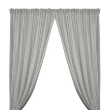 Shiny Milliskin Rod Pocket Curtains - Silver