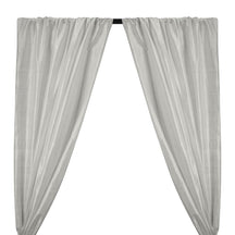 Silk Dupioni (54 Inch) Rod Pocket Curtains - Pewter