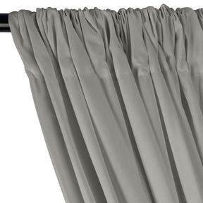 Stretch Broadcloth Rod Pocket Curtains - Silver