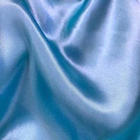 Charmeuse Satin Rod Pocket Curtains - Sky Blue