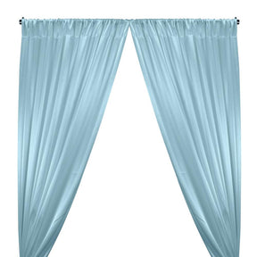 Crepe Back Satin Rod Pocket Curtains - Sky Blue