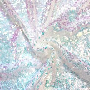 Zigzag Micro Sequins Starlight on Stretch Mesh