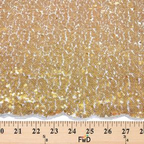 Zigzag Micro Sequins Starlight on Stretch Mesh