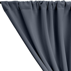 Neoprene Scuba Rod Pocket Curtains - Steel Blue