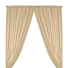Stretch Broadcloth Rod Pocket Curtains - Beige