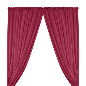Stretch Broadcloth Rod Pocket Curtains - Fuchsia