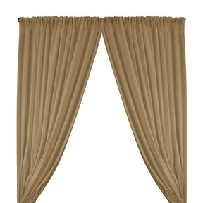 Stretch Broadcloth Rod Pocket Curtains - Khaki