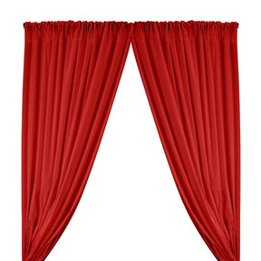 Stretch Broadcloth Rod Pocket Curtains - Red