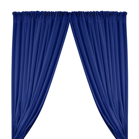Stretch Broadcloth Rod Pocket Curtains - Royal Blue