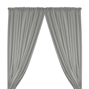 Stretch Broadcloth Rod Pocket Curtains - Silver