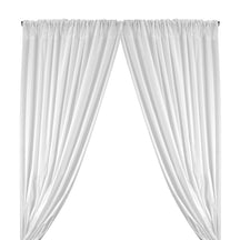 Stretch Broadcloth Rod Pocket Curtains (All Colors Available) - White