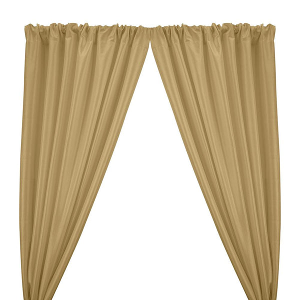 Stretch Taffeta Rod Pocket Curtains - Champagne