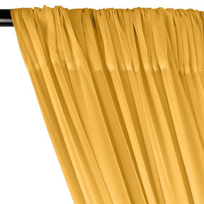 Polyester Chiffon Rod Pocket Curtains - Sunflower Yellow