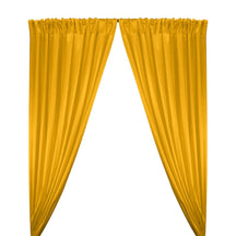 Stretch Charmeuse Satin Rod Pocket Curtains - Sunflower