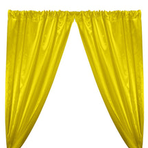 Bridal Satin Rod Pocket Curtains - Sunflower Yellow